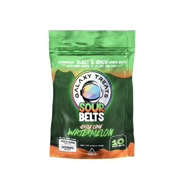 Chile Lime Watermelon - Galaxy Treats Sour Belts Gummies 3000MG