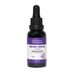 Organic CBD + CBG Tincture 25MG (30mL) - Lazarus Naturals