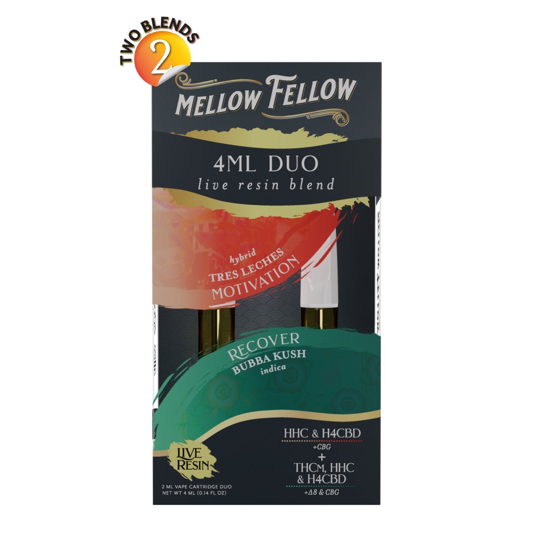 Tres Leches & Bubba Kush - Mellow Fellow Duo Live Resin Cart 4mL