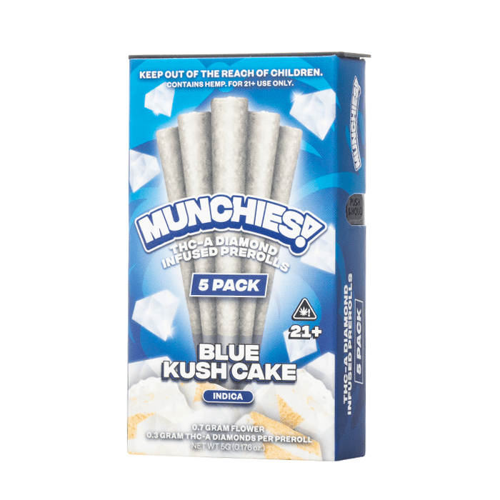 Blue Kush Cake - Munchies THCA Diamond Pre Rolls 5G