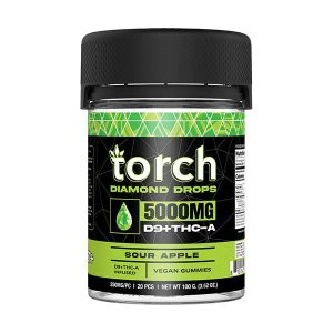 Sour Apple - Torch Diamond Drops Blend Gummies 5000MG