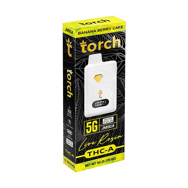 Banana Berry Cake - Torch THC-A Live Rosin Disposable Vape 5G