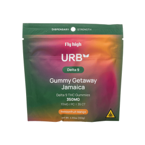 Passionfruit Mango - Urb Getaway Jamaica D9 Gummies 350MG