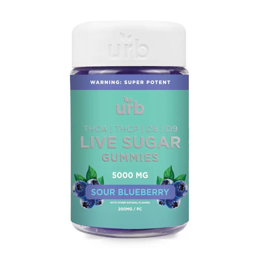 Sour Blueberry - Urb THCA Live Sugar Gummies 5000MG