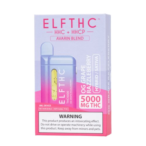 OG Grape Razzleberry - ELF THC Avarin Blend Disposable Vape 5G